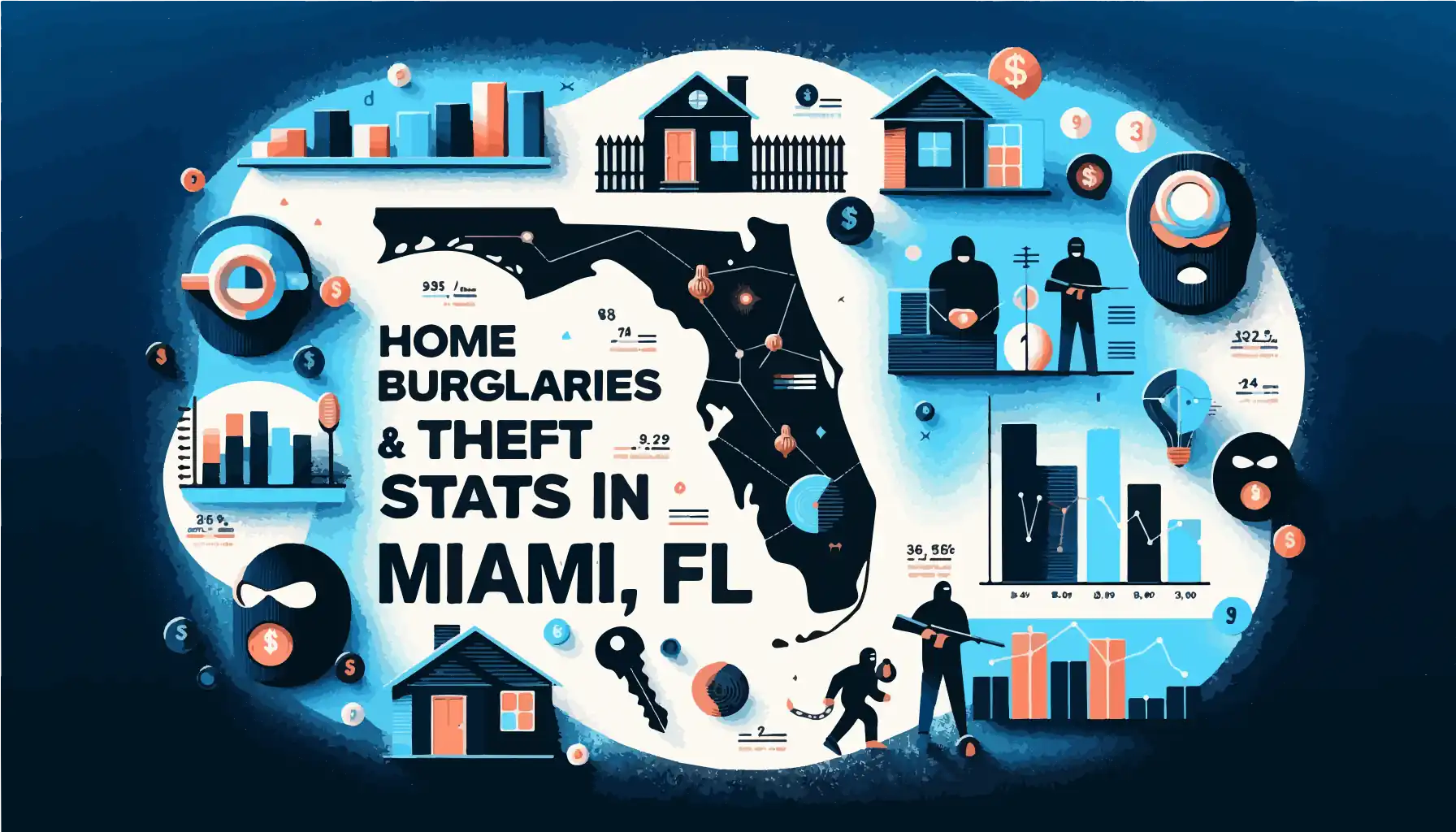 Home Burglaries and Theft Stats in Miami FL